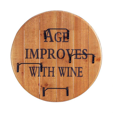Aged Round Wine Wall Rack - The Fox Decor